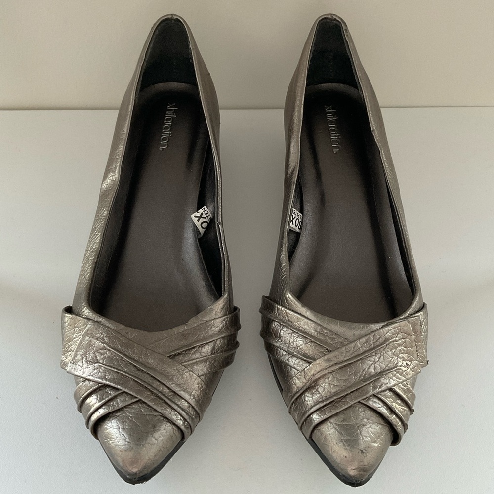 Xhilaration Metallic Silver/Pewter Wedge (6.5)
